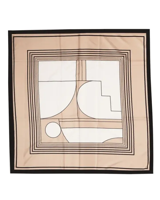 Pañuelo Cuadrado Pepe Moll Shannia Sand | Foulard Geométrico 90x90