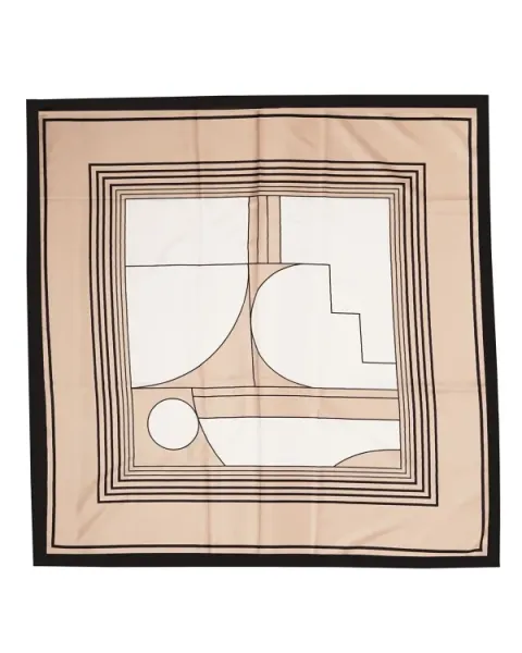 Pañuelo Cuadrado Pepe Moll Shannia Sand | Foulard Geométrico 90x90