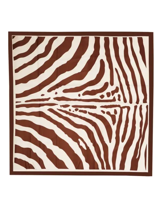 Pañuelo Cuadrado Pepe Moll Shannia Brown | Foulard Cebra 90x90