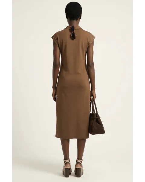 Vestido Polo Camel Lolitas&L | Detalles Militares Dorados