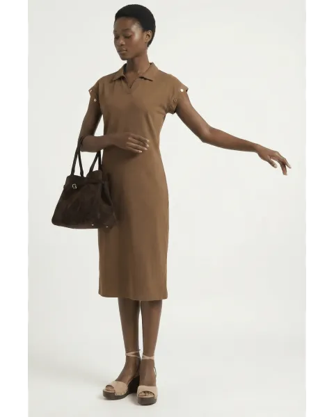 Vestido Polo Camel Lolitas&L | Detalles Militares Dorados