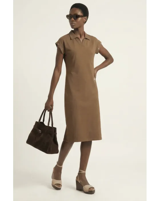 Vestido Polo Camel Lolitas&L | Detalles Militares Dorados