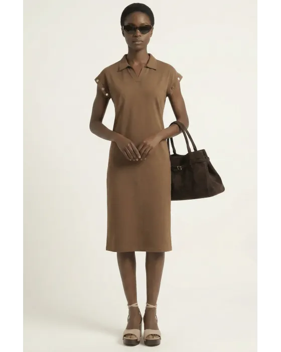 Vestido Polo Camel Lolitas&L | Detalles Militares Dorados