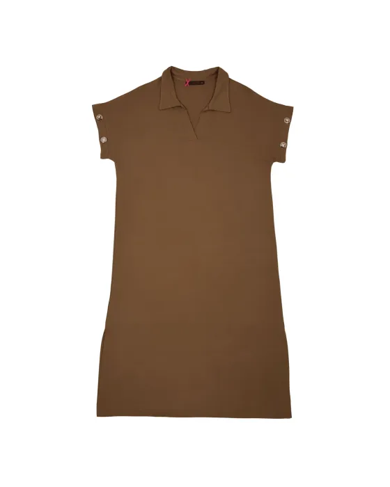 Vestido Polo Camel Lolitas&L | Detalles Militares Dorados