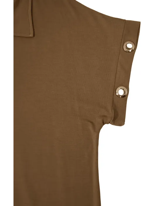 Vestido Polo Camel Lolitas&L | Detalles Militares Dorados