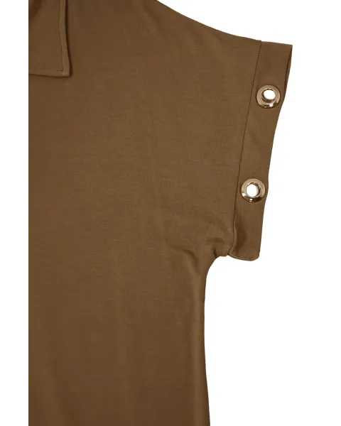 Vestido Polo Camel Lolitas&L | Detalles Militares Dorados