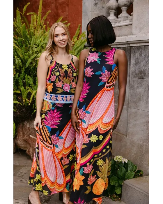Vestido Malalá Compañía Largo Estampado Floral Posicionado | Maldita