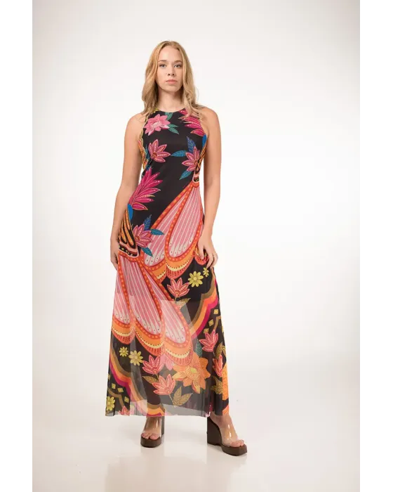 Vestido Malalá Compañía Largo Estampado Floral Posicionado | Maldita