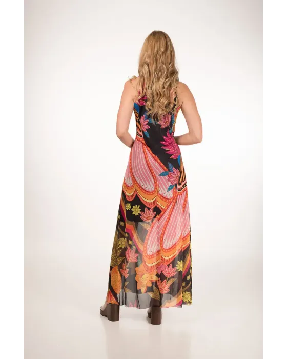 Vestido Malalá Compañía Largo Estampado Floral Posicionado | Maldita