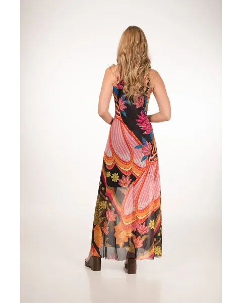 Vestido Malalá Compañía Largo Estampado Floral Posicionado | Maldita