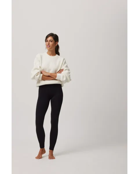 Leggings Ysabel Mora Cotton Nature Negro | Cintura Alta