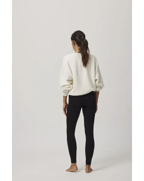 Leggings Ysabel Mora Cotton Nature Negro | Cintura Alta