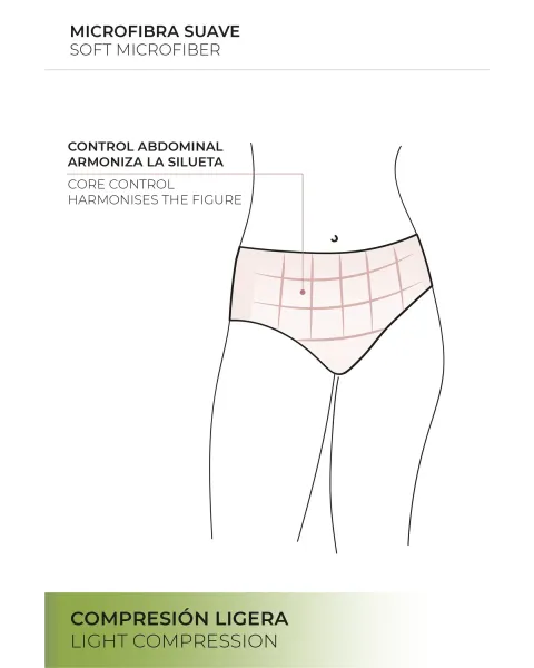 Braguita Reductora Ysabel Mora Tul Negro | Efecto Vientre Plano
