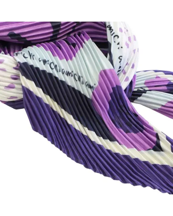 Pañuelo Amichi Estampado Floral Silvestre Ribete Fucsia | Cuadrado