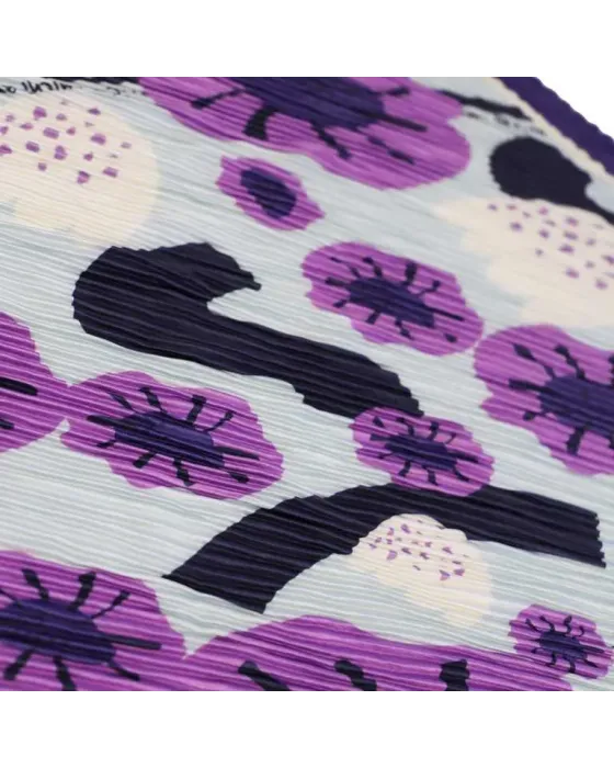 Pañuelo Amichi Estampado Floral Silvestre Ribete Fucsia | Cuadrado