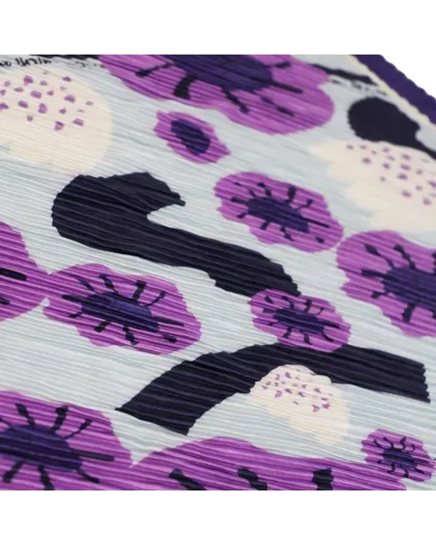 Pañuelo Amichi Estampado Floral Silvestre Ribete Fucsia | Cuadrado