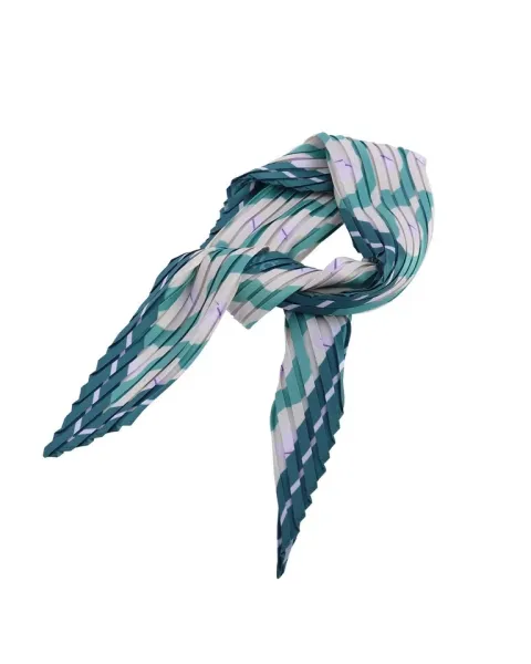 Pañuelo Amichi Estampado Étnico Paisley Ribete Marino | Cuadrado