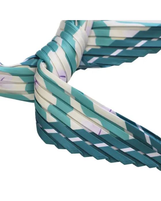 Pañuelo Amichi Estampado Étnico Paisley Ribete Marino | Cuadrado