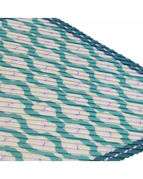 Pañuelo Amichi Estampado Étnico Paisley Ribete Marino | Cuadrado