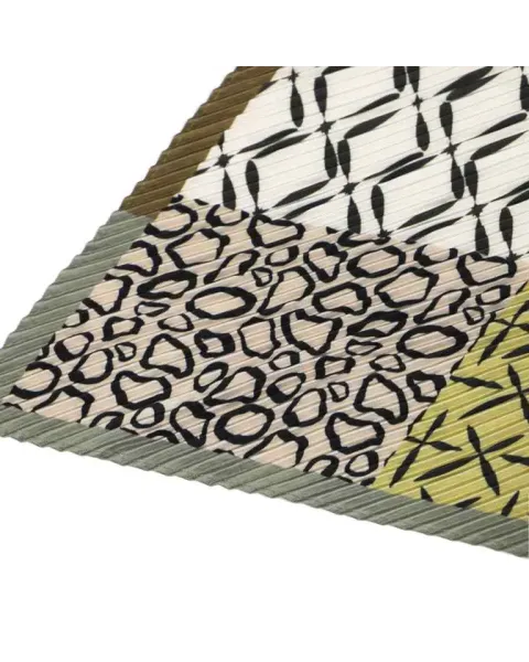 Pañuelo Amichi Plisado Mix Patchwork Oliva y Leopardo | Plissé Chic