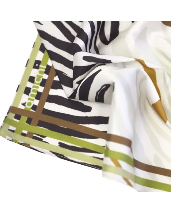 Pañuelo Amichi Estampado Mix Animal Safari Caqui | Look Boho