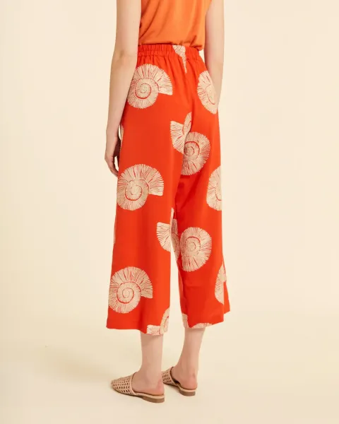 Pantalón Culotte Pepaloves Coral | Bordado Caracolas | Maldita