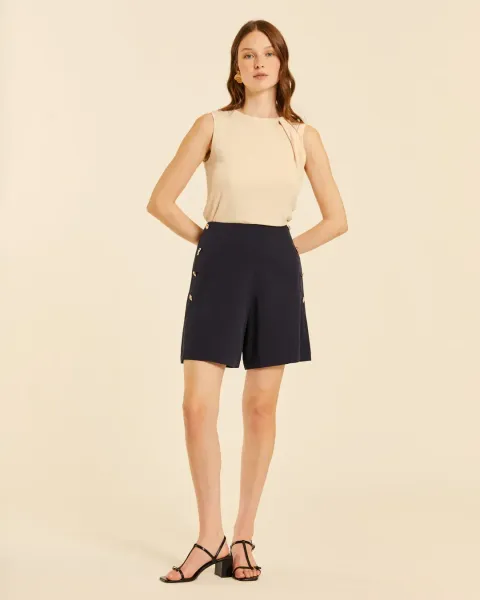 Shorts con Botones Pepaloves Negro | Moda Ética y Fluida | Maldita