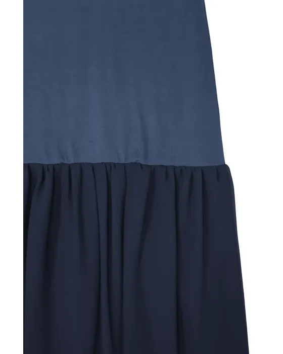 Vestido Lolitas&L Cerezas 3D | Vestido Azul Marino Midi con Bordado Relieve | Maldita