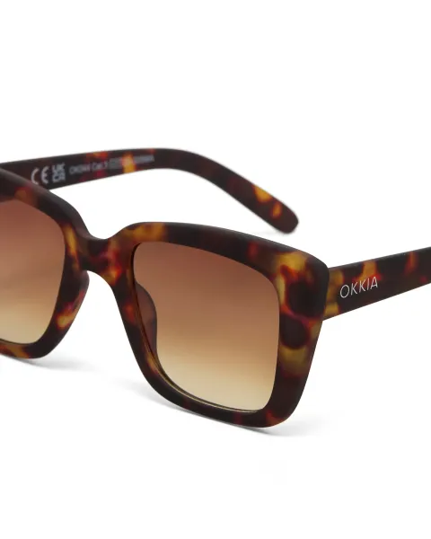 Gafas de Sol Okkia Elba Classic Havana | Montura Carey Soft Touch UV 400 | Maldita
