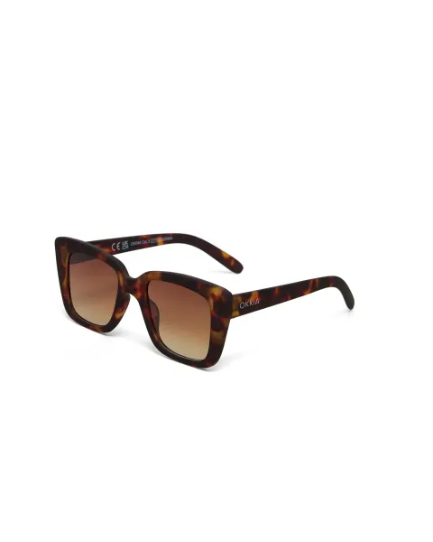 Gafas de Sol Okkia Elba Classic Havana | Montura Carey Soft Touch UV 400 | Maldita