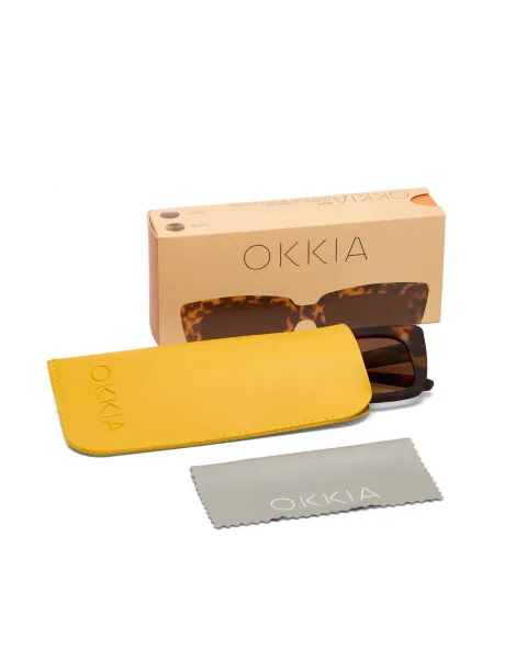 Gafas de Sol Okkia Elba Classic Havana | Montura Carey Soft Touch UV 400 | Maldita