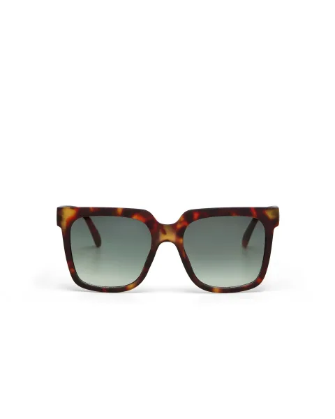 Gafas de Sol Okkia Roma Classic Havana Lentes Verdes | Montura Soft Touch UV 400 | Maldita