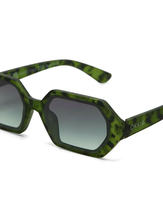 Gafas de Sol Okkia Andrea Kale Havana | Montura Cuadrada Soft Touch UV 400 | Maldita
