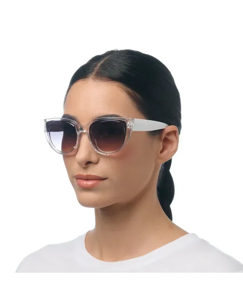 Gafas de Sol Okkia Silvia Clear Lentes Negras | Montura Transparente Soft Touch UV 400 | Maldita