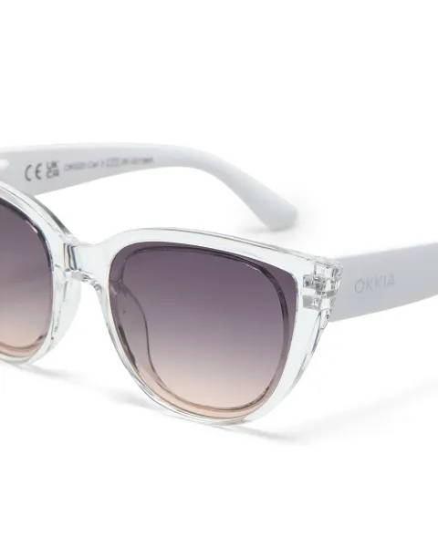 Gafas de Sol Okkia Silvia Clear Lentes Negras | Montura Transparente Soft Touch UV 400 | Maldita