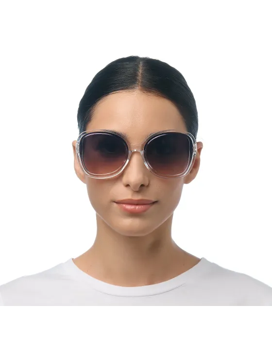 Gafas de Sol Okkia Anna Clear Lentes Negras | Montura Transparente Soft Touch UV 400 | Maldita 2