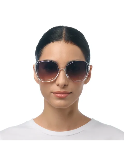 Gafas de Sol Okkia Anna Clear Lentes Negras | Montura Transparente Soft Touch UV 400 | Maldita