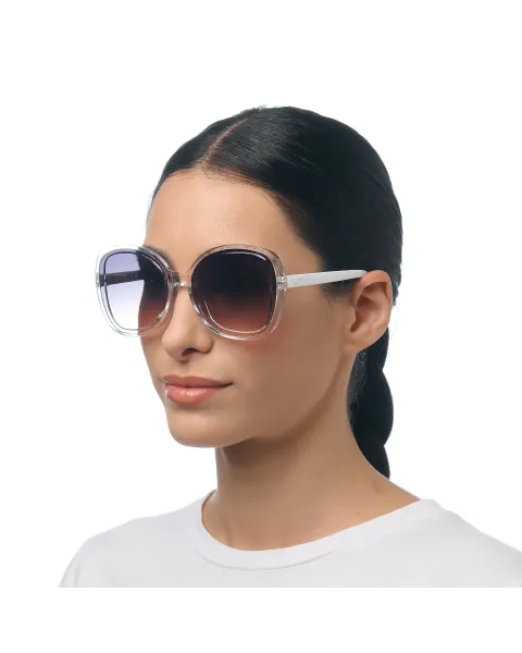 Gafas de Sol Okkia Anna Clear Lentes Negras | Montura Transparente Soft Touch UV 400 | Maldita