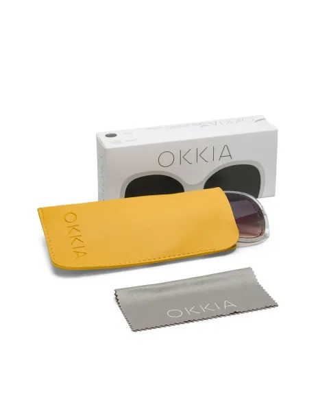 Gafas de Sol Okkia Anna Clear Lentes Negras | Montura Transparente Soft Touch UV 400 | Maldita