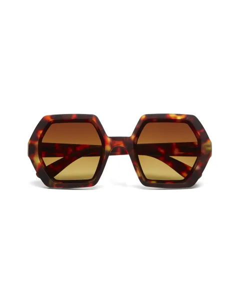 Gafas de Sol Okkia Emma Classic Havana | Montura Hexagonal Soft Touch UV 400 | Maldita