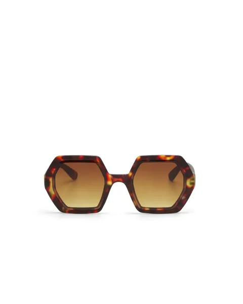 Gafas de Sol Okkia Emma Classic Havana | Montura Hexagonal Soft Touch UV 400 | Maldita