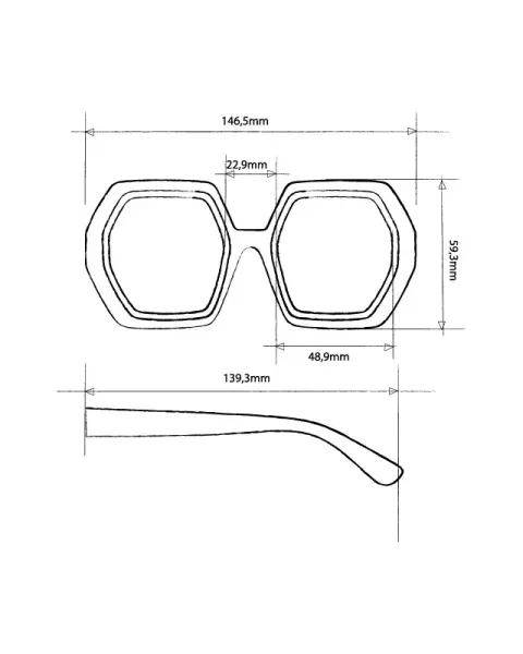 Gafas de Sol Okkia Emma Classic Havana | Montura Hexagonal Soft Touch UV 400 | Maldita