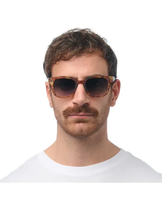 Gafas de Sol Okkia Giovanni Sahara Havana | Lentes Verdes Soft Touch UV 400 | Maldita 2