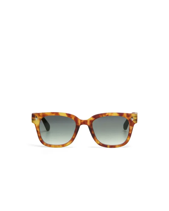 Gafas de Sol Okkia Giovanni Sahara Havana | Lentes Verdes Soft Touch UV 400 | Maldita