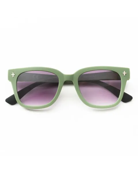 Gafas de Sol Okkia Giovanni Verde y Negro | Montura Cuadrada Soft Touch UV 400 | Maldita