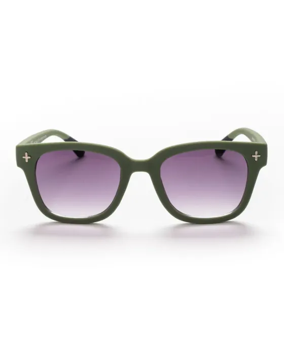 Gafas de Sol Okkia Giovanni Verde y Negro | Montura Cuadrada Soft Touch UV 400 | Maldita