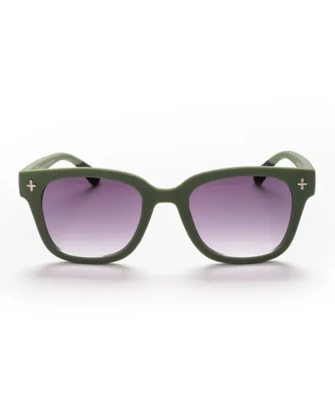 Gafas de Sol Okkia Giovanni Verde y Negro | Montura Cuadrada Soft Touch UV 400 | Maldita