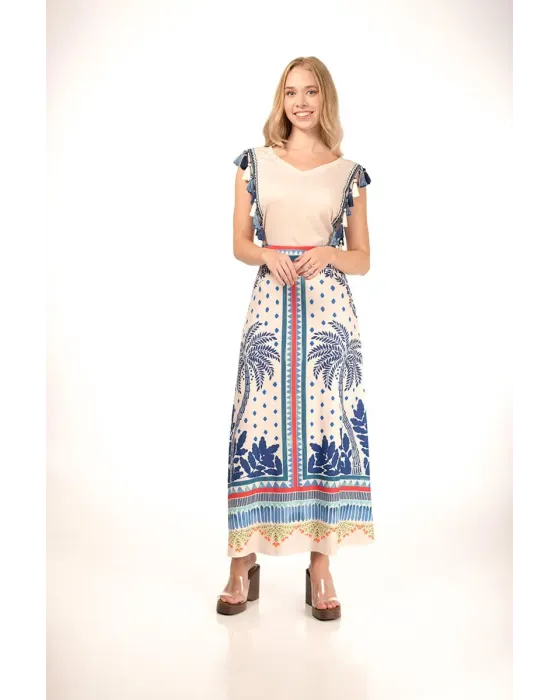 Camiseta Malalá Sapo | Estilo Boho con Borlas y Bordados | Maldita