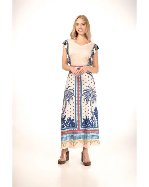 Camiseta Malalá Sapo | Estilo Boho con Borlas y Bordados | Maldita