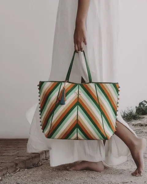 Bolso Tote Bolitas Noco Beach | Shopper Punto Elástico | Maldita